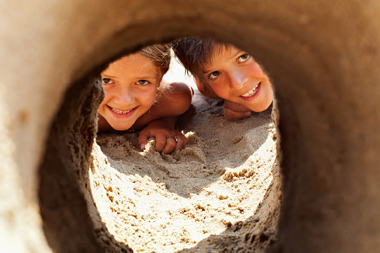 Kidsskin Children on Beach Image